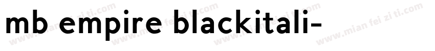 mb empire blackitali字体转换